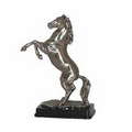Standing Spanish Horse Pewter Figurine - 9.2" W x 13.5" H